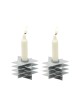 Yair Emanuel Shabbat Candlesticks Stacked Triangle S... | Candlesticks