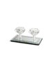 Crystal Glass Double Candlesticks Flower... | Traditional Candlesticks