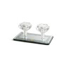 Crystal Glass Double Candlesticks Flower... | Traditional Candlesticks