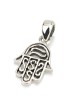 Chic Sterling Silver Hamsa Pendant Necklace With Ornate Design