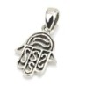 Chic Sterling Silver Hamsa Pendant Necklace With Ornate Design