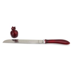 Aluminum Shabbat Knife with Pomegranate Stand