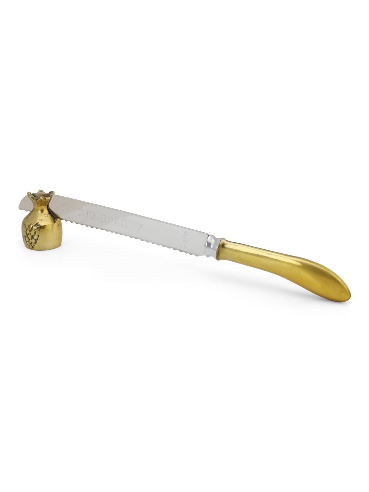 Aluminum Shabbat Knife with Pomegranate Stand
