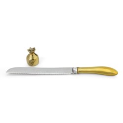 Aluminum Shabbat Knife with Pomegranate Stand