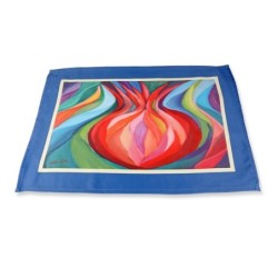 Jordana Klein Pomegranate Challah Cover - on Blue Border