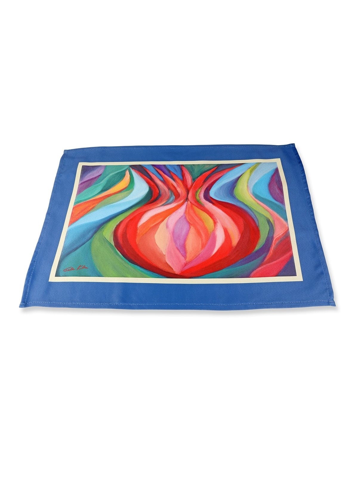 Jordana Klein Pomegranate Challah Cover - on Blue Border