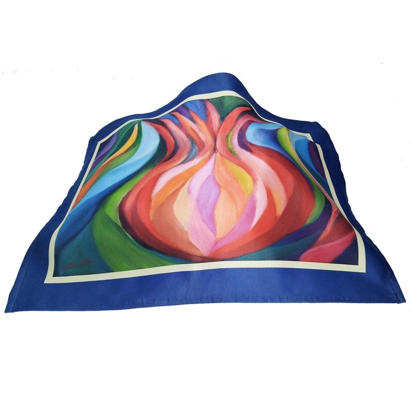 Jordana Klein Pomegranate Challah Cover - on Blue Border