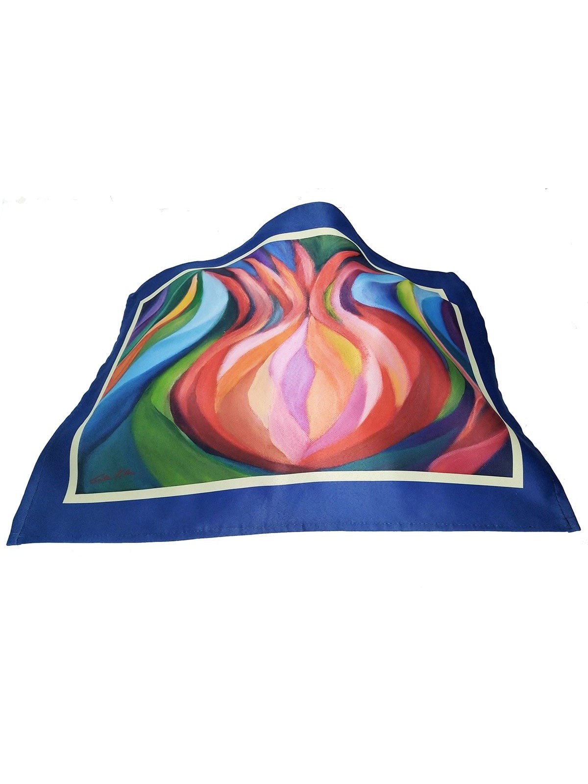 Jordana Klein Pomegranate Challah Cover - on Blue Border