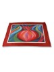 Jordana Klein Pomegranate Challah Cover - on Burgundy Border