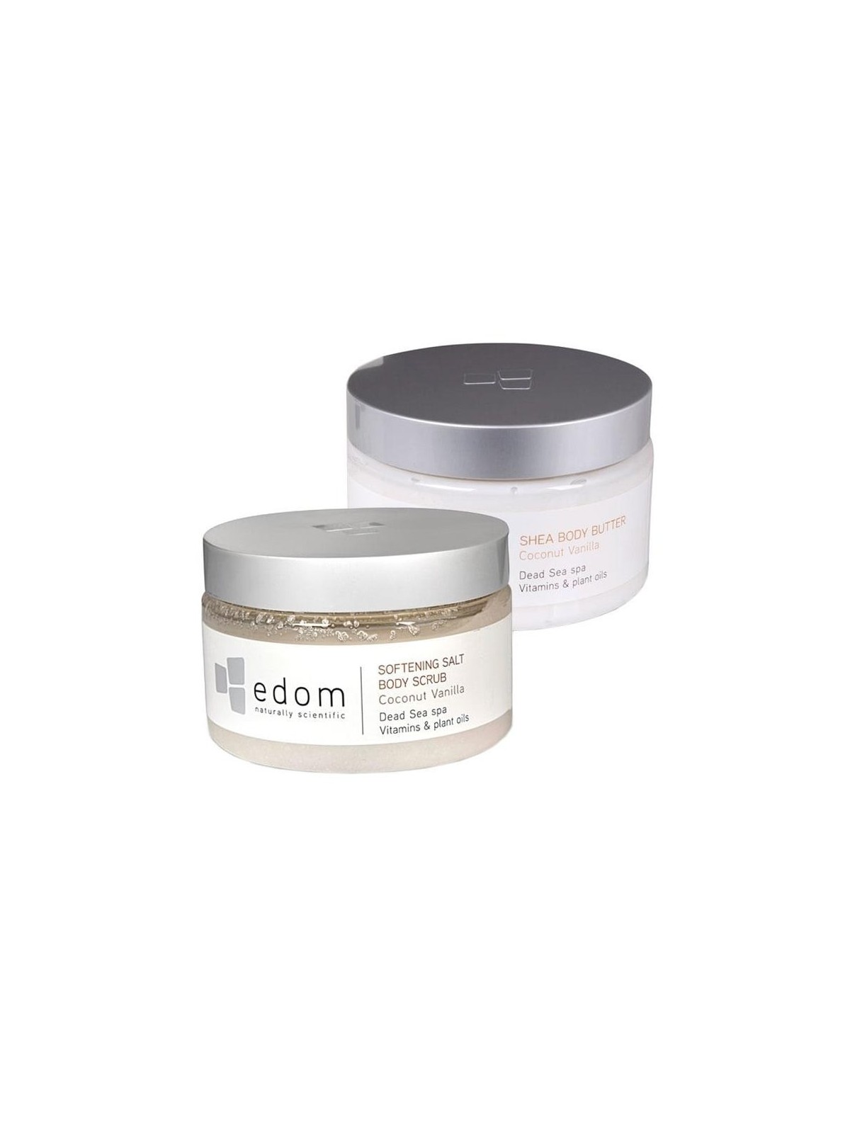 Edom Shea Body Butter and Softening Salt Body Scrub (Coconut Vanilla)