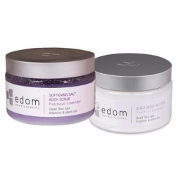 Edom Dead Sea Spa Beauty Body Scrub (Patchouli Lavender) and Shea Body