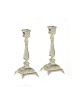 Silver Plated Shabbat Candlesticks with ... | Traditional Candlesticks
