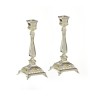 Silver Plated Shabbat Candlesticks with ... | Traditional Candlesticks