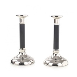 Stainless Steel Silver Candlesticks Black Ste... | Modern Candlesticks