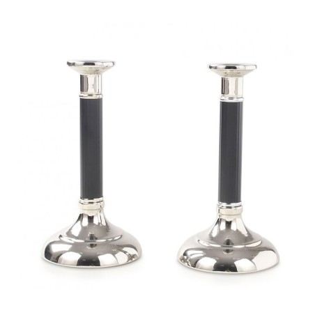 Stainless Steel Silver Candlesticks Black Ste... | Modern Candlesticks