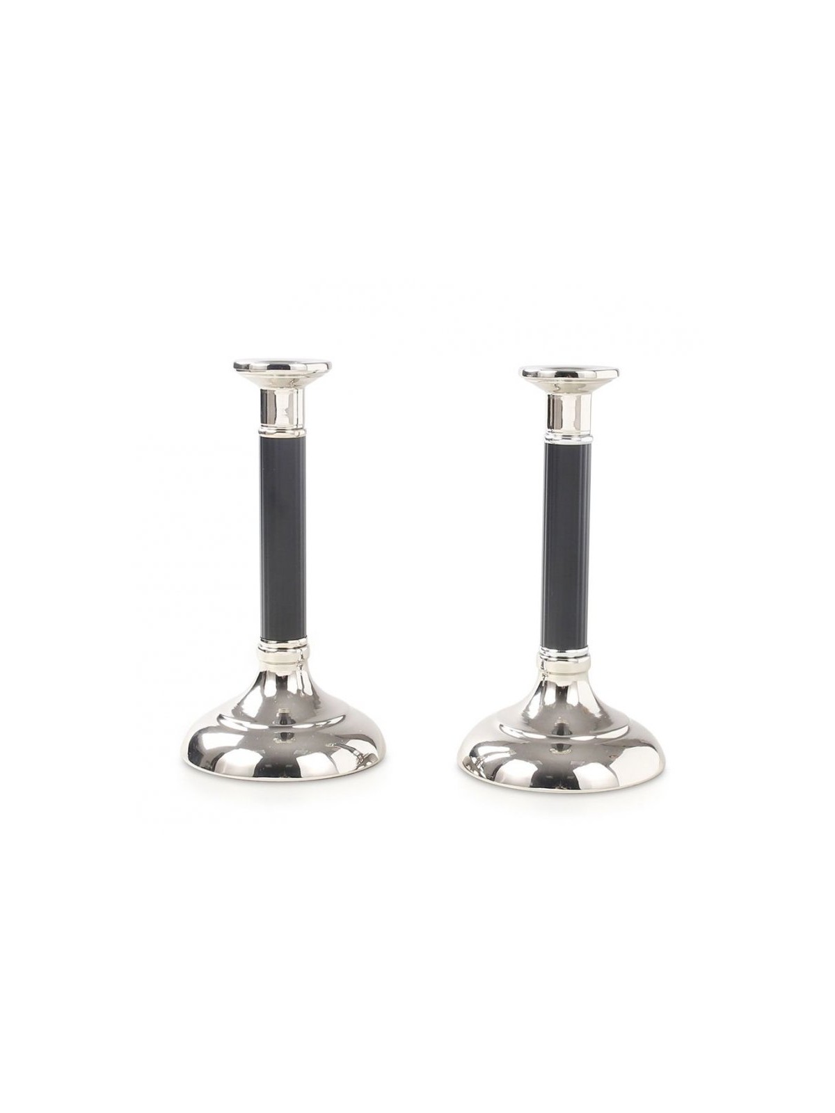 Stainless Steel Silver Candlesticks Black Ste... | Modern Candlesticks