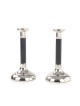 Stainless Steel Silver Candlesticks Black Ste... | Modern Candlesticks