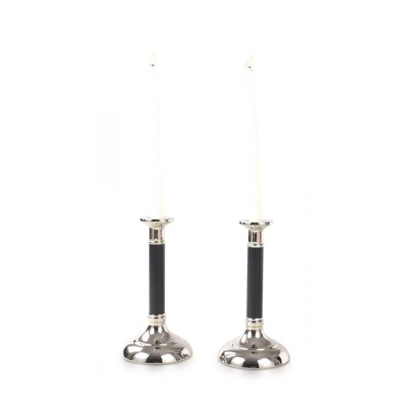 Stainless Steel Silver Candlesticks Black Ste... | Modern Candlesticks