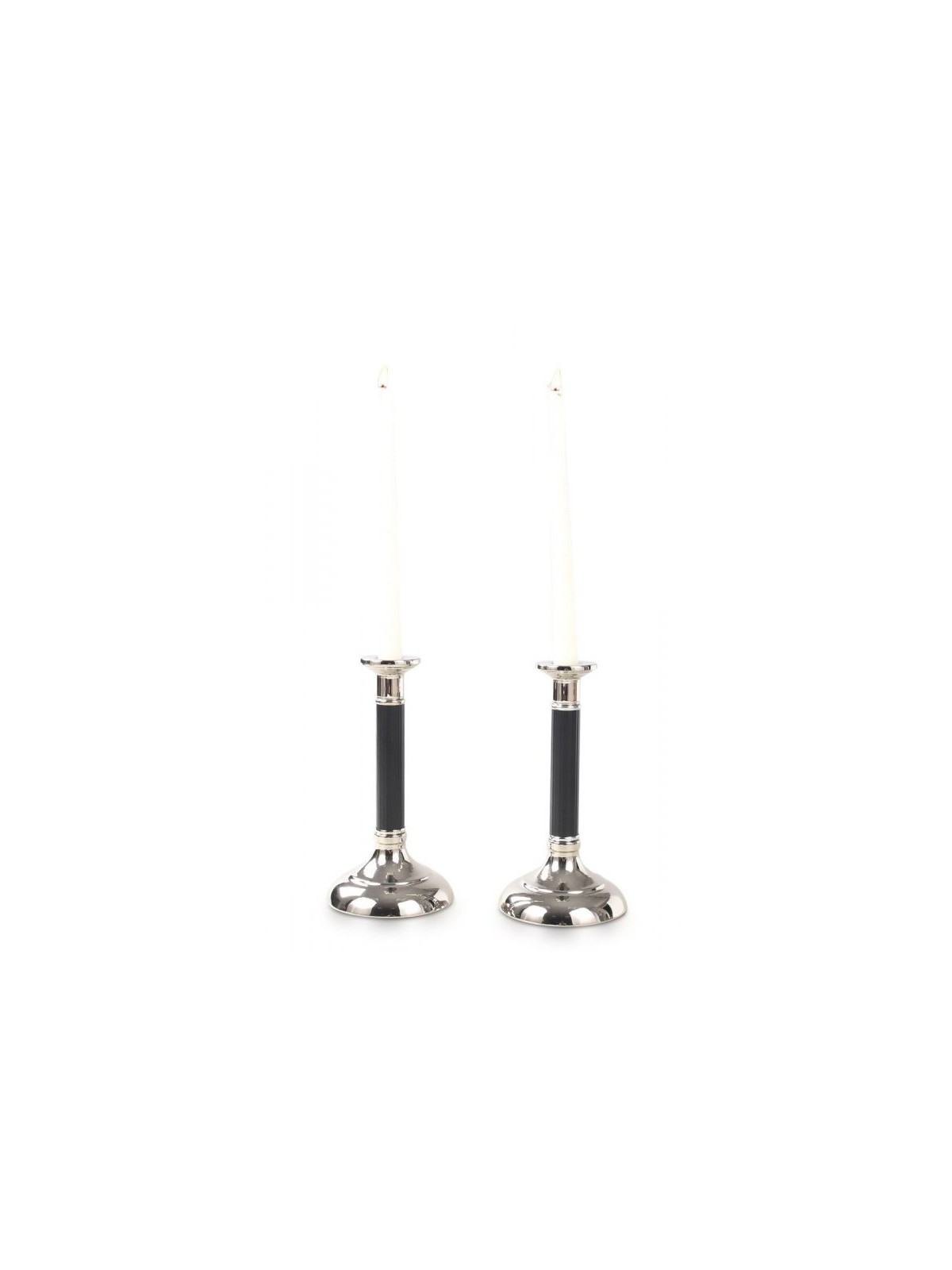 Stainless Steel Silver Candlesticks Black Ste... | Modern Candlesticks