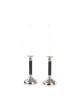 Stainless Steel Silver Candlesticks Black Ste... | Modern Candlesticks