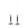 Stainless Steel Silver Candlesticks Black Ste... | Modern Candlesticks