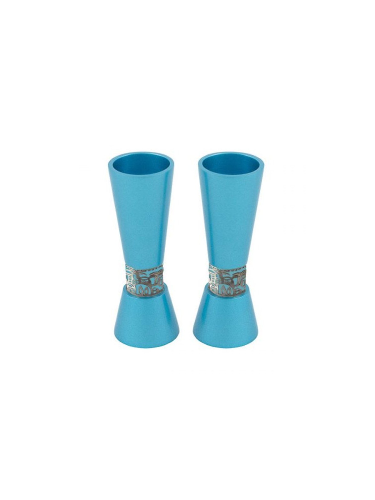 Yair Emanuel Cone Shaped Candlesticks with Silver Je... | Candlesticks