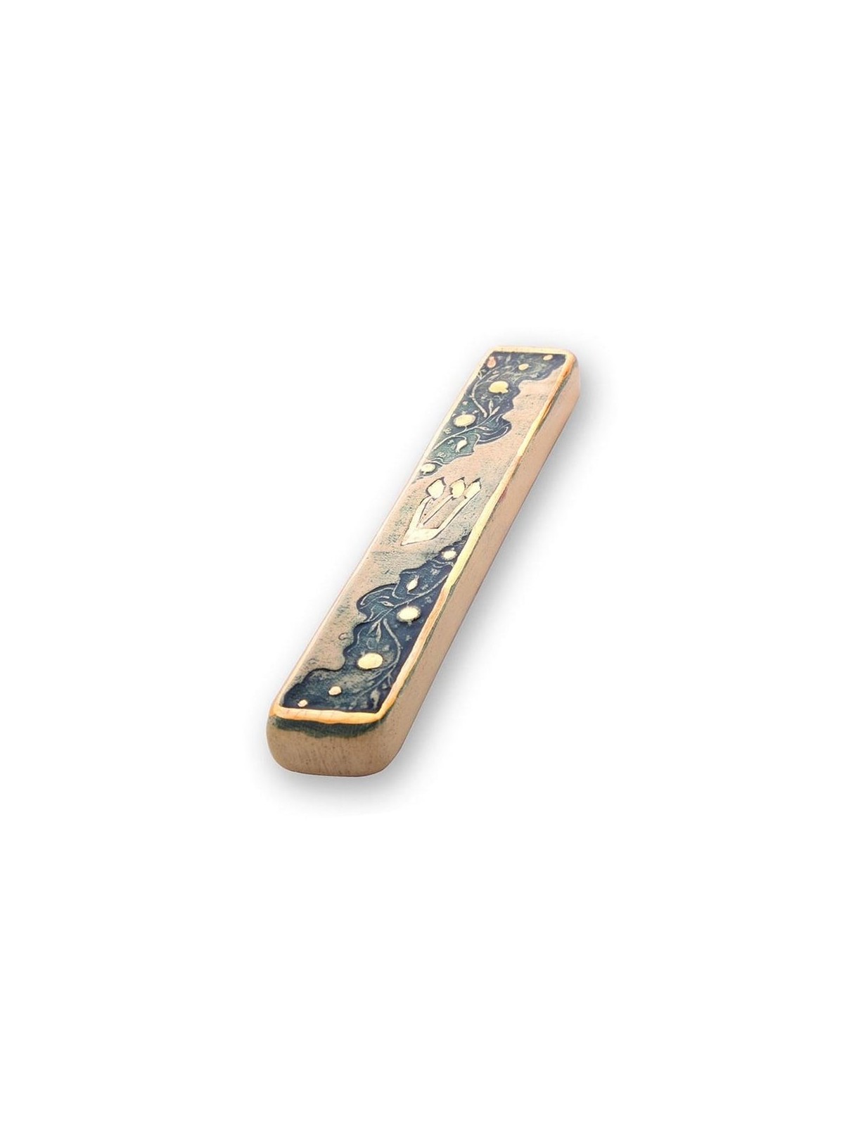 Art in Clay Handmade Pomegranate Ceramic Mezuzah with 24K Gold