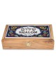 Shalom: Olive Wood & Armenian Ceramic Jewelry Box