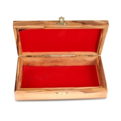 Shalom: Olive Wood & Armenian Ceramic Jewelry Box