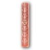 Art in Clay Handmade Bezalel Pattern Ceramic Mezuzah with 24K Gold