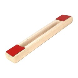 Art in Clay Handmade Bezalel Pattern Ceramic Mezuzah with 24K Gold