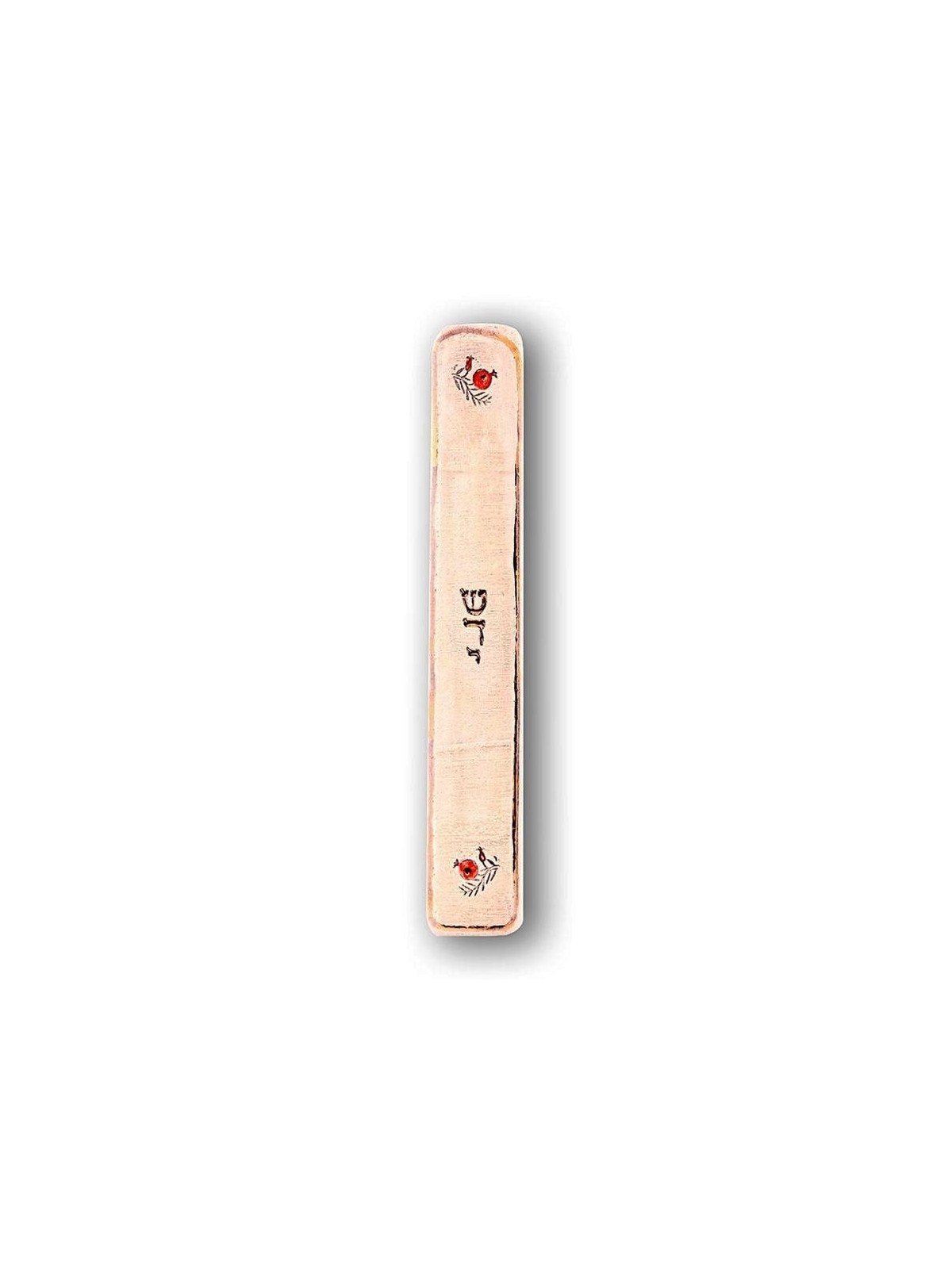 Art in Clay Handmade Prosperity Ceramic Mezuzah with 24K Gold