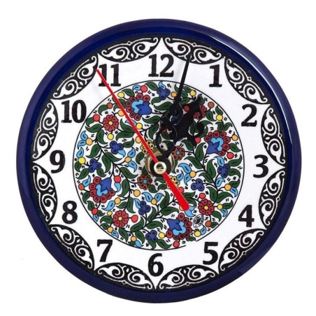 Flowers Clock (small). Armenian Ceramic
