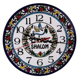 Shalom Clock. Armenian Ceramic