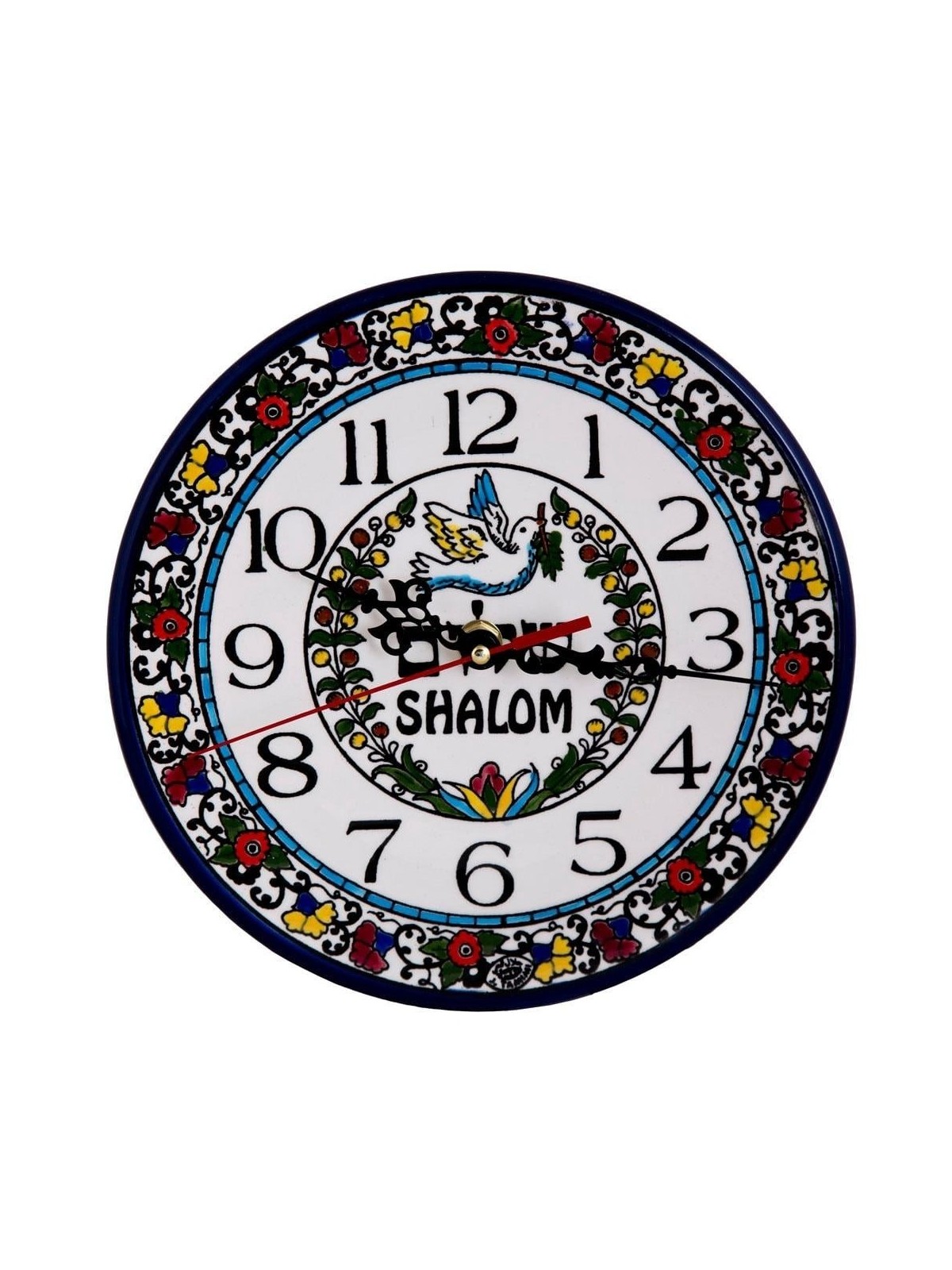 Shalom Clock. Armenian Ceramic