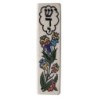 Flowers Mezuzah Case. Armenian Ceramic