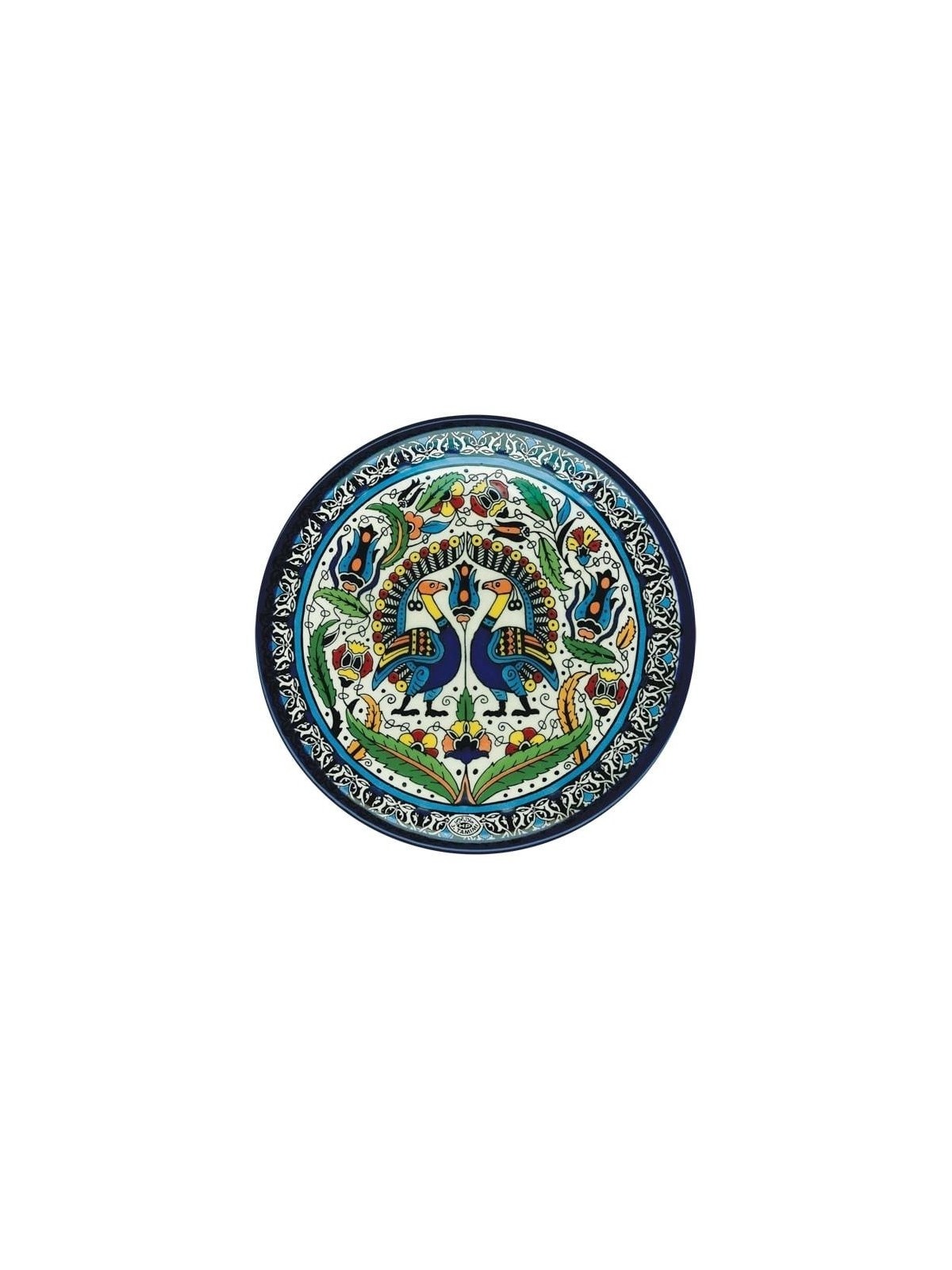 Large Armenian Ceramic Peacock Plate
