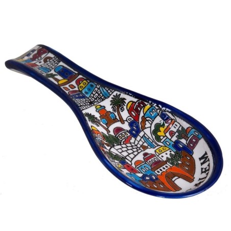 Jerusalem Spoon Rest. Armenian Ceramic