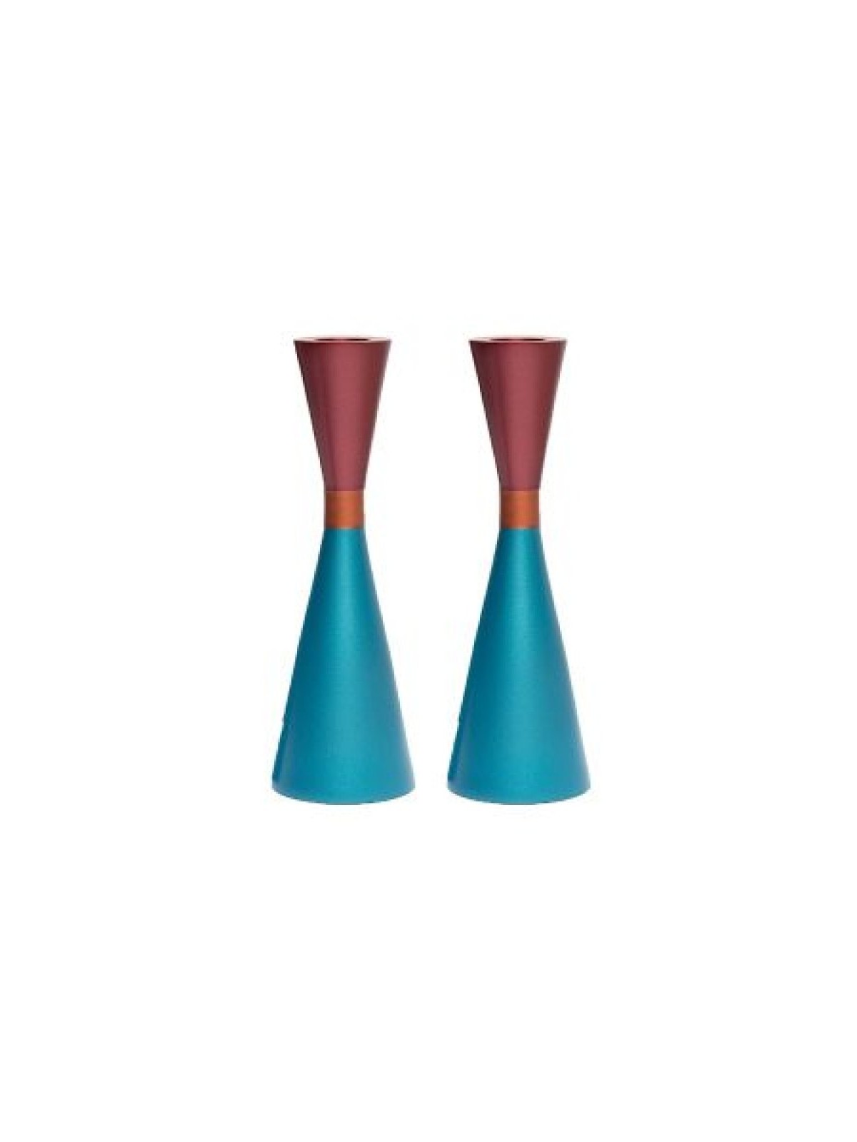 Yair Emanuel Large Cone Shaped Candlesticks with Ban... | Candlesticks