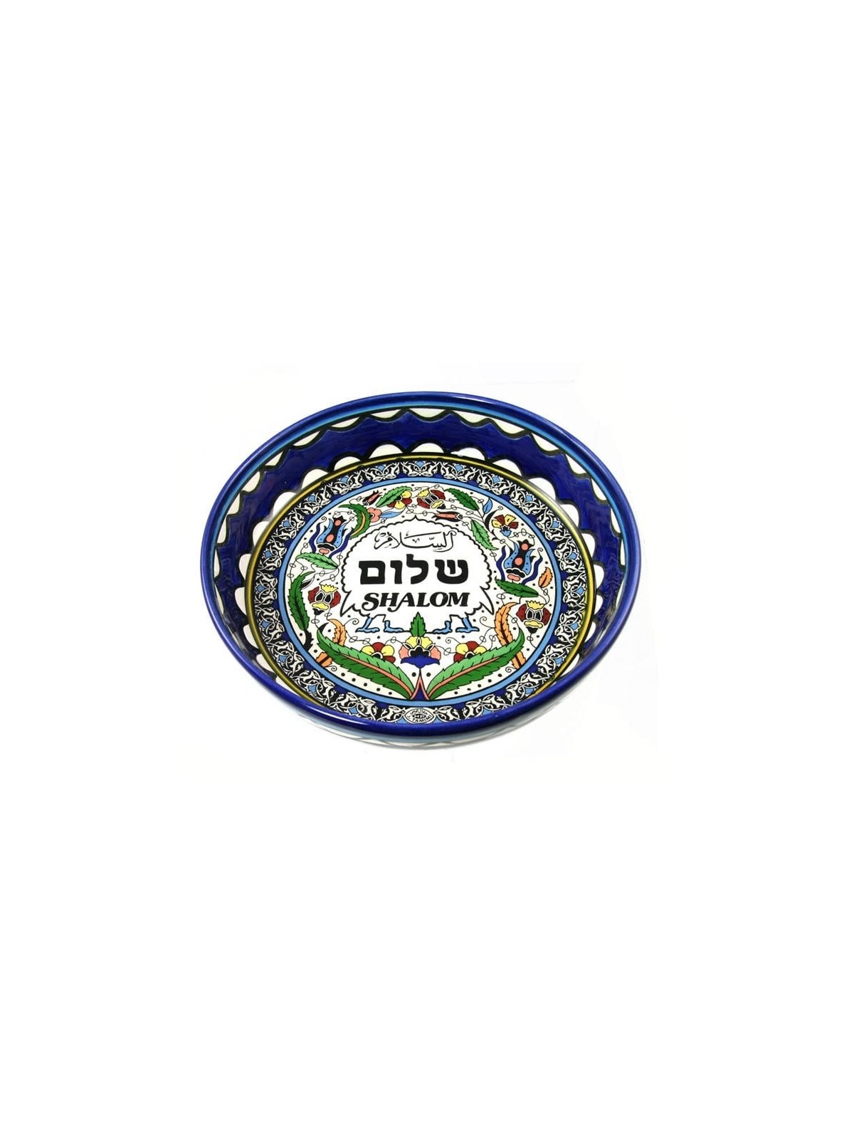 Large Shalom Bowl (3 languages). Armenian Ceramic