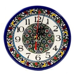 Flowers Clock - Traditional (small). Armenian Ceramic