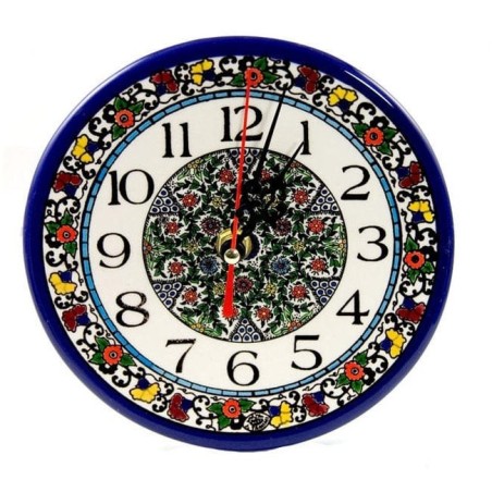 Flowers Clock - Traditional (small). Armenian Ceramic