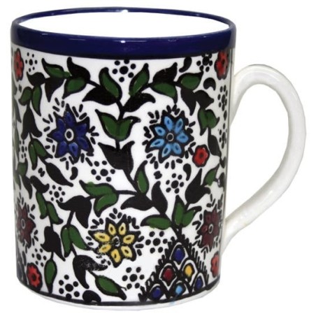 Coffee Mug - Flowers (Circular). Armenian Ceramic