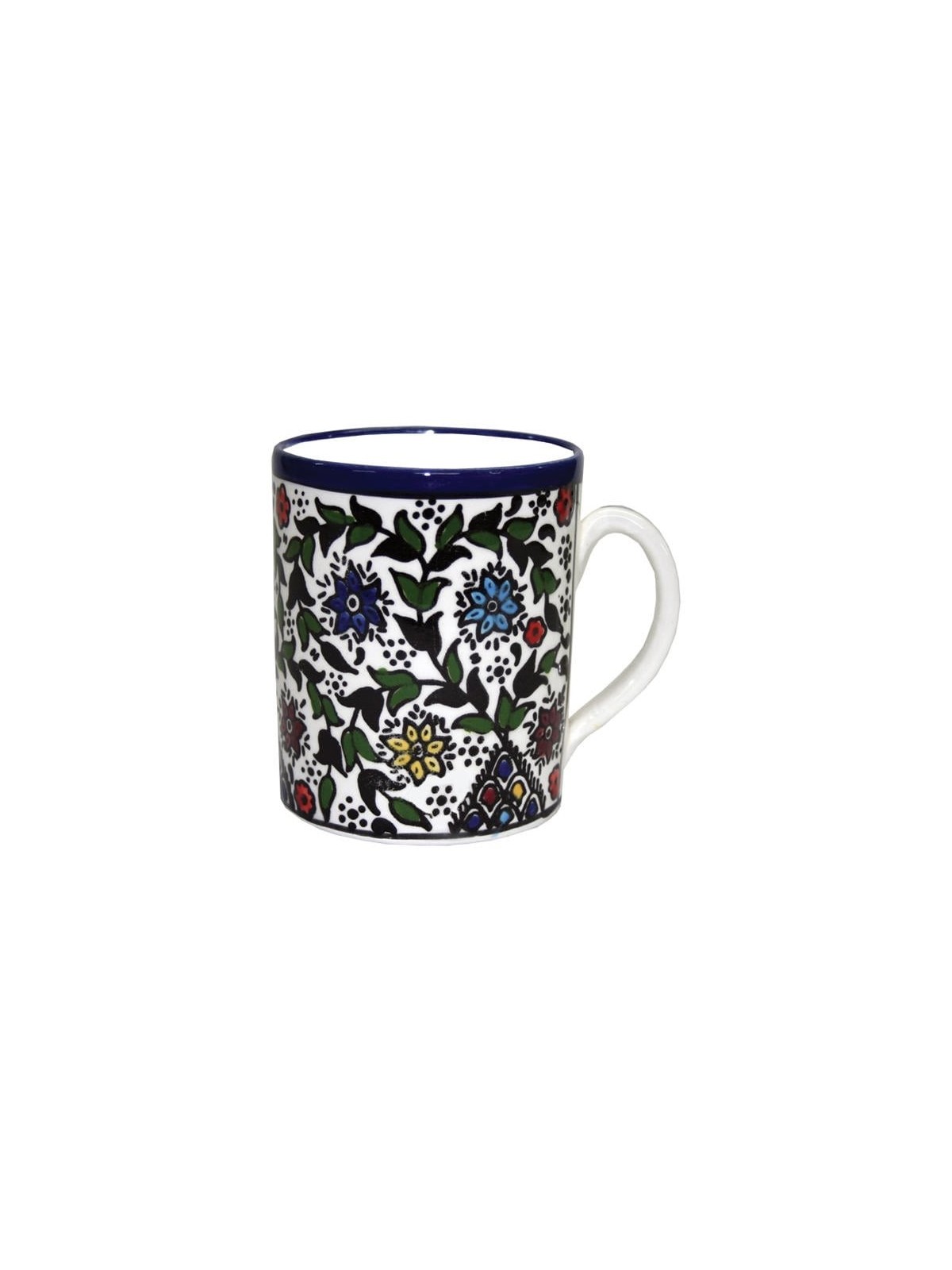 Coffee Mug - Flowers (Circular). Armenian Ceramic