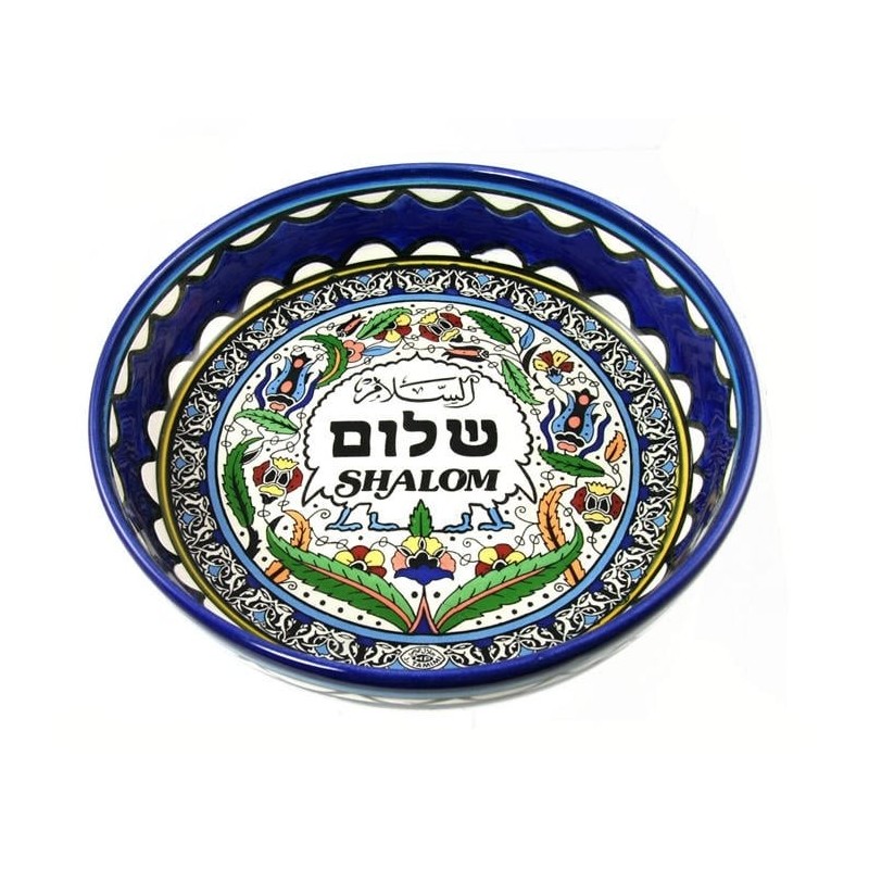 Small Shalom Bowl (3 languages). Armenian Ceramic
