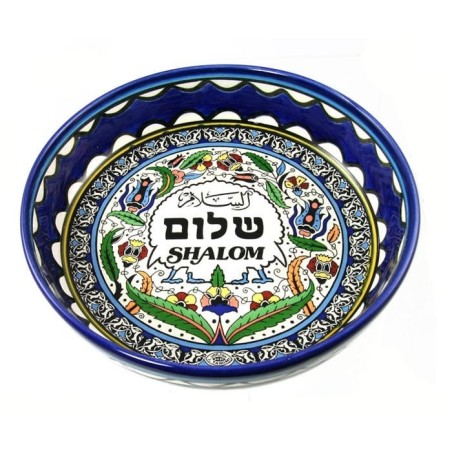 Small Shalom Bowl (3 languages). Armenian Ceramic