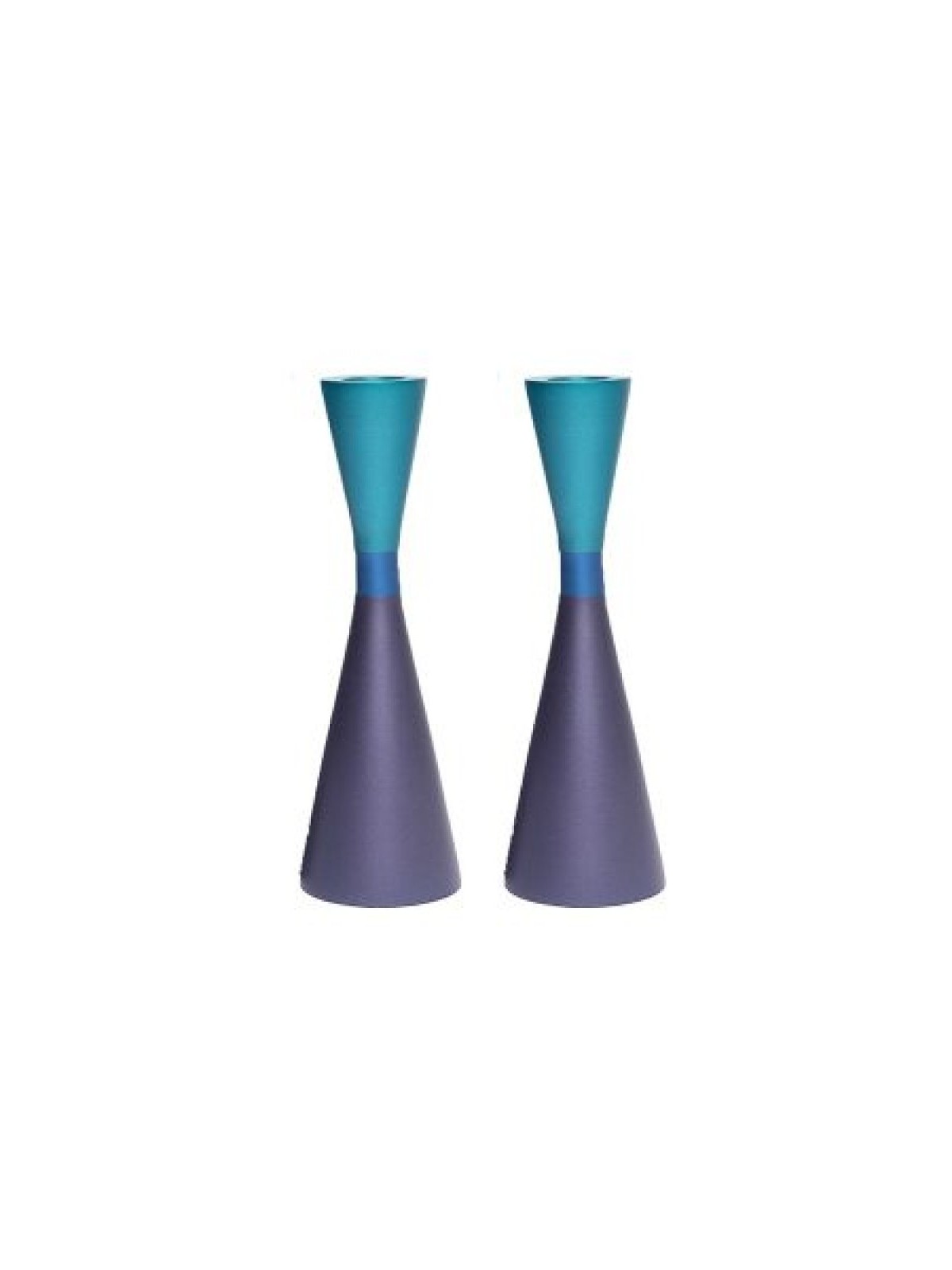 Yair Emanuel Large Cone Shaped Candlesticks with Ban... | Candlesticks