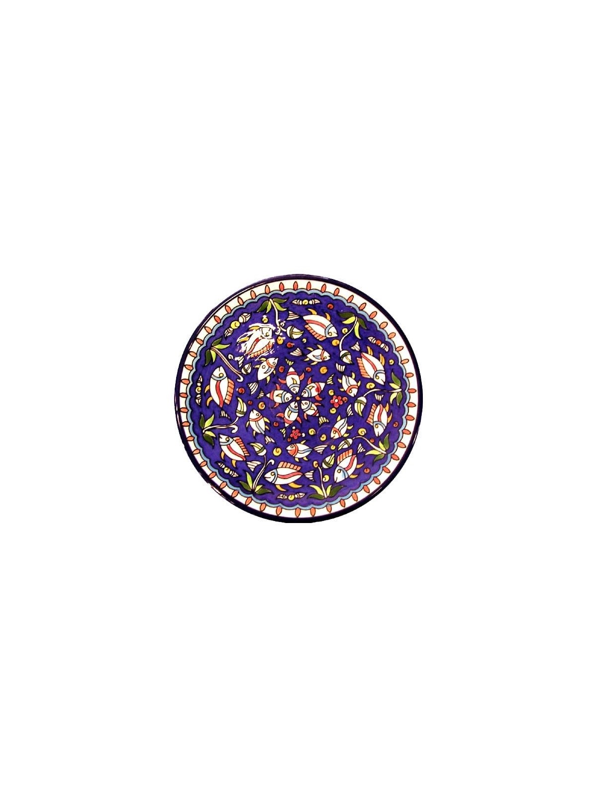Fish Plate - Swimming Circles. Armenian Ceramic