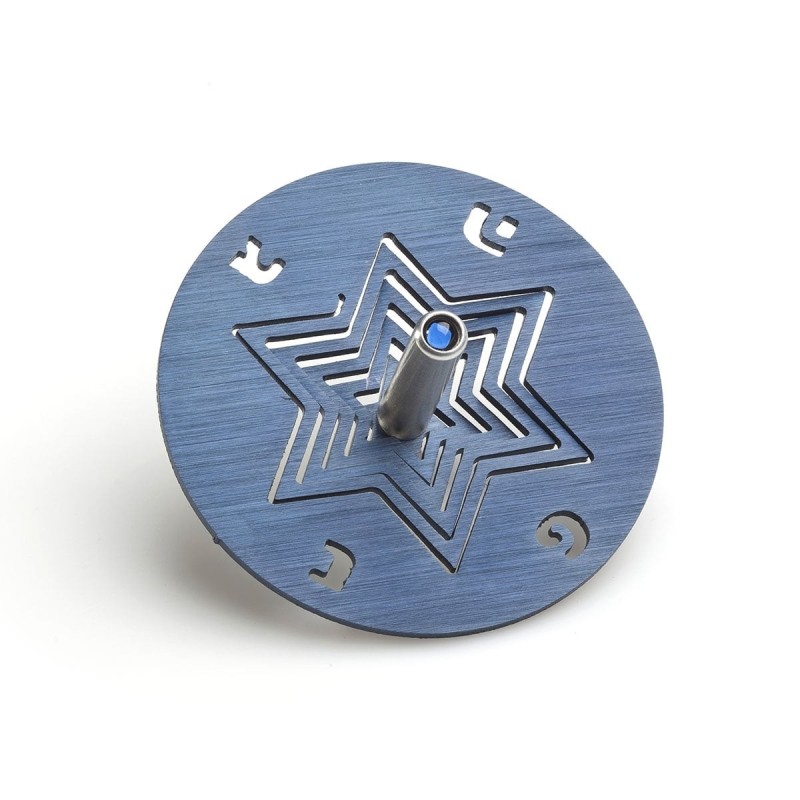 Adi Sidler Anodized Aluminum Star of David Dreidel