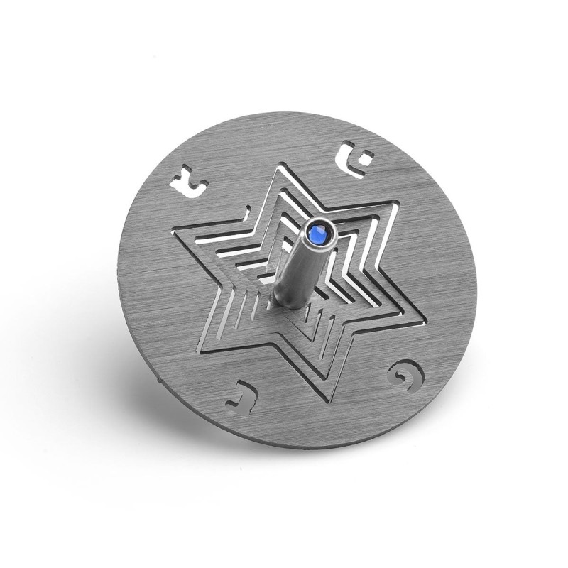 Adi Sidler Anodized Aluminum Star of David Dreidel